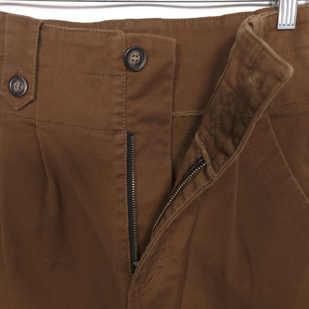 FREE PEOPLE Cargo Pants Brown High Rise Utility‎ Pockets Cropped Women Small - Picture 10 of 12